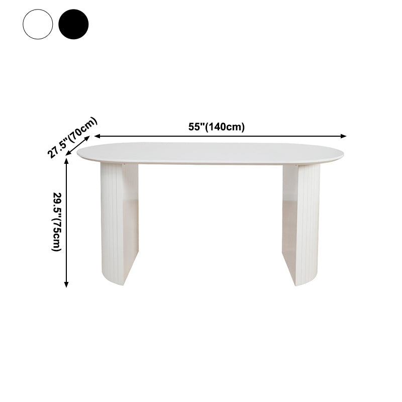 Contemporary Style Oval Dining Table Solid Wood Furniture for Dining Room