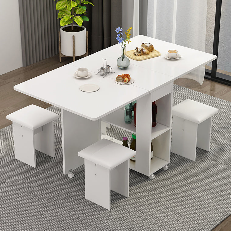 Contemporary Faux Marble Multifunction Table Single Rectangle Table (table only)