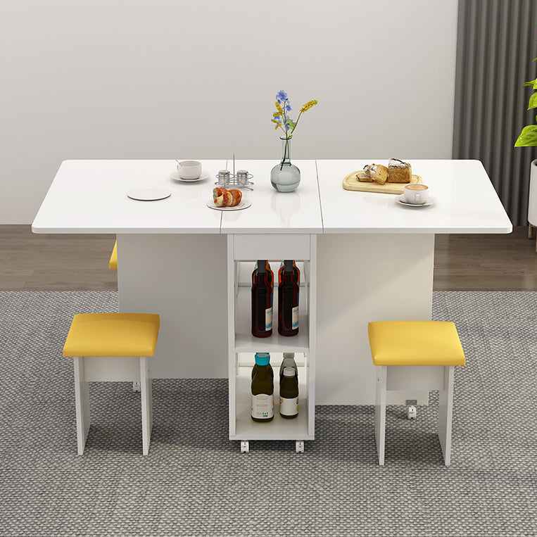 Contemporary Faux Marble Multifunction Table Single Rectangle Table (table only)