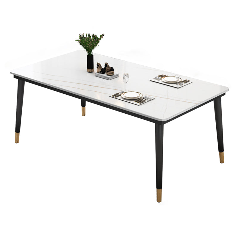 Moderne gesinterde stenen tafel, rechthoekige keukeneettafel met 4 poten