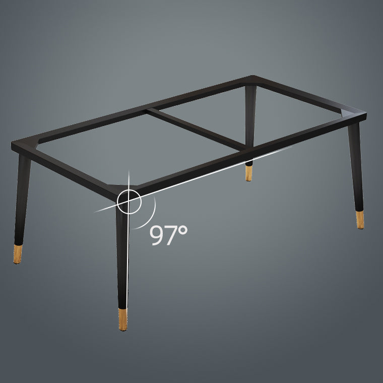 Moderne gesinterde stenen tafel, rechthoekige keukeneettafel met 4 poten