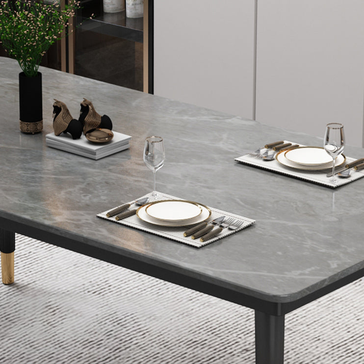 Moderne gesinterde stenen tafel, rechthoekige keukeneettafel met 4 poten