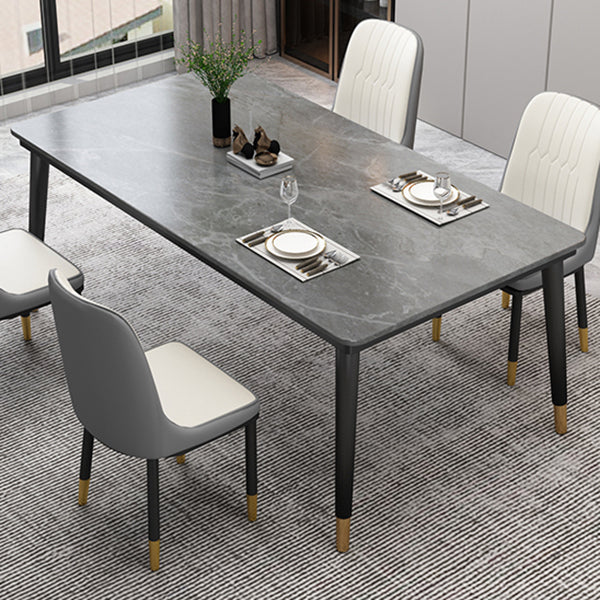 Moderne gesinterde stenen tafel, rechthoekige keukeneettafel met 4 poten