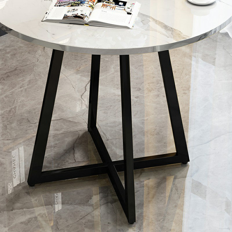 Metal Traditional Luxury Round Indoor Table Manufactured Wood Table with Sled Base