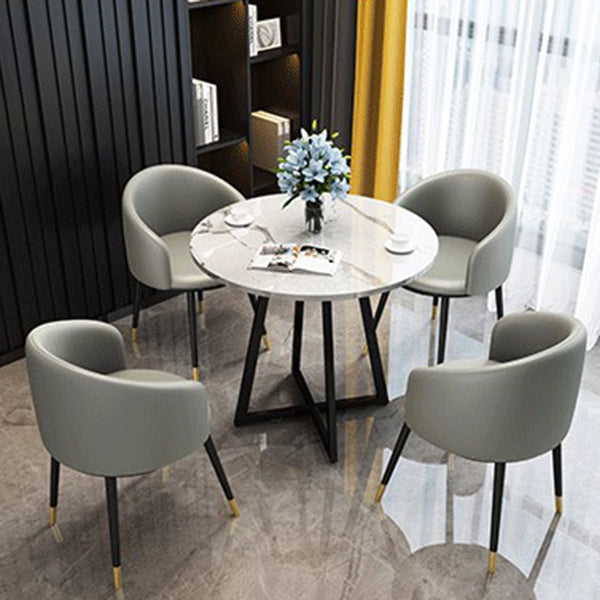 Metal Traditional Luxury Round Indoor Table Manufactured Wood Table with Sled Base