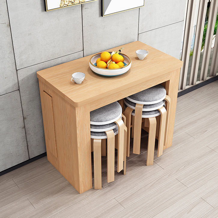 73 '' opvouwbare populier houten eettafel uitbreidbare rechthoektafel (alleen tafel)