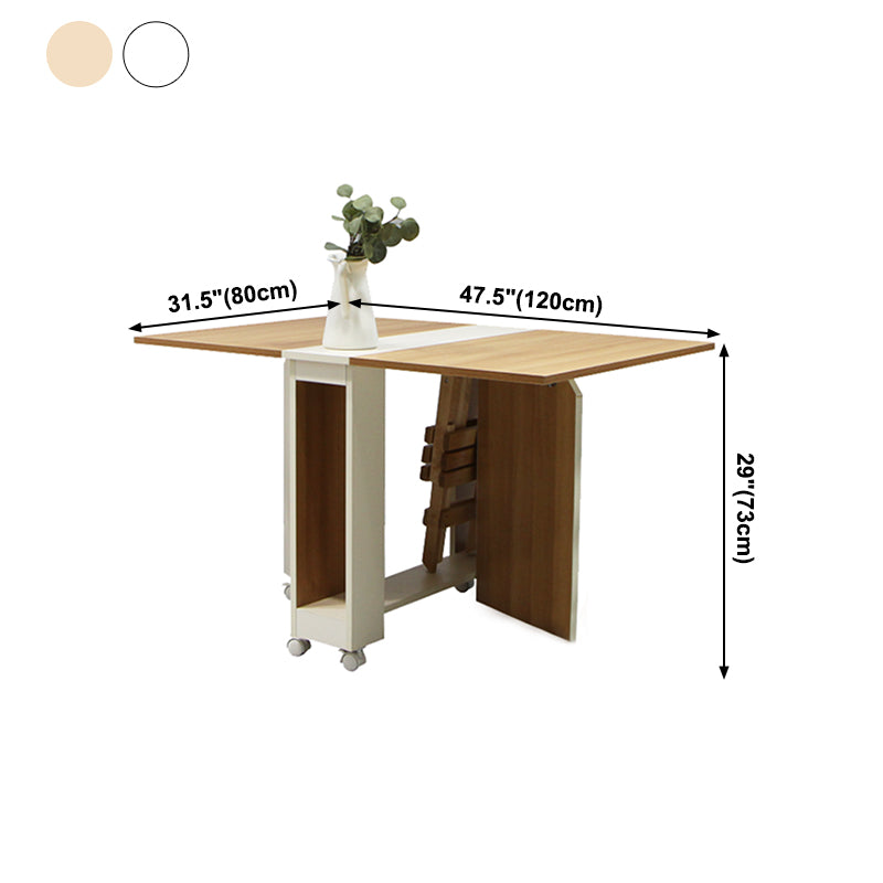 47 '' Mesa de madera artificial plegable Mesa rectángulo moderna (solo mesa)