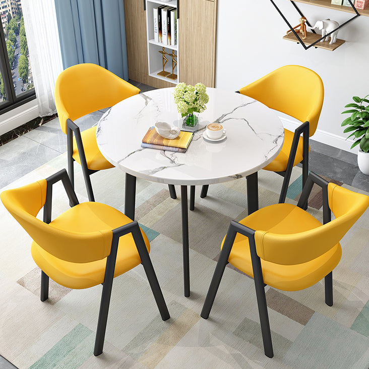 Minimalistische ronde vorm MDF-tafel Standaard eettafel voor keuken