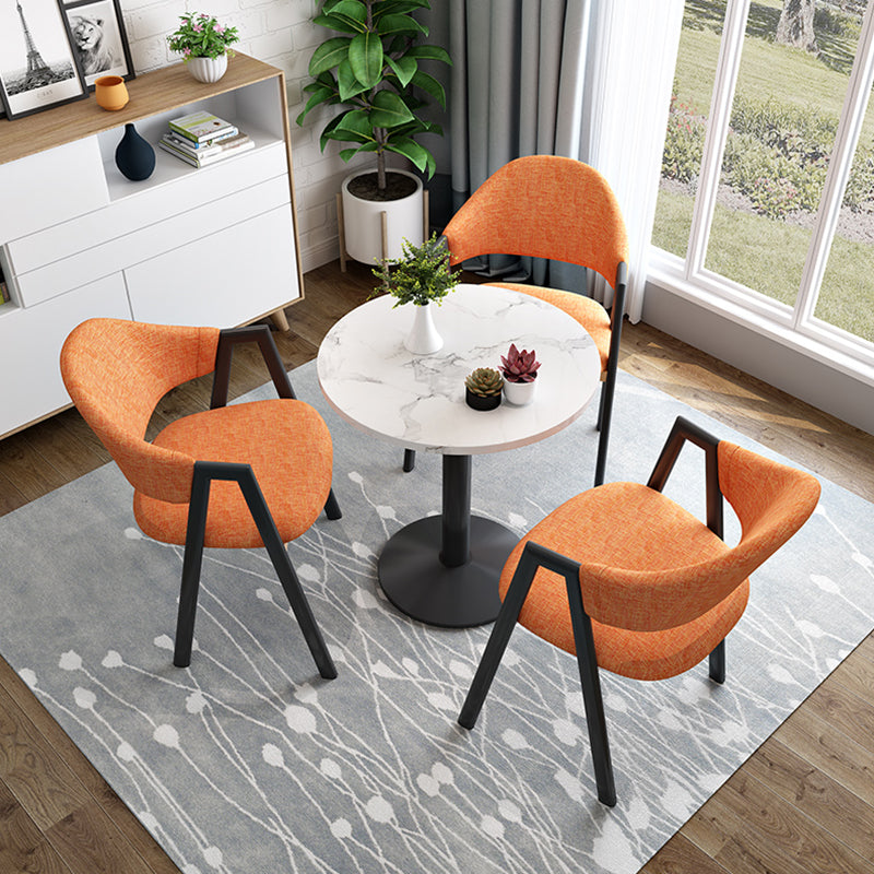 Minimalistische ronde vorm MDF-tafel Standaard eettafel voor keuken