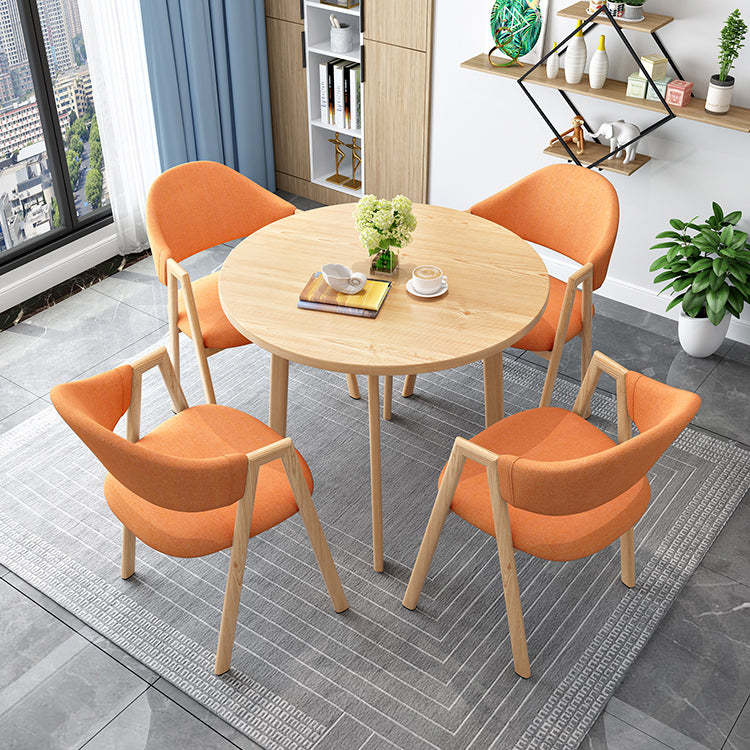 Minimalistische ronde vorm MDF-tafel Standaard eettafel voor keuken