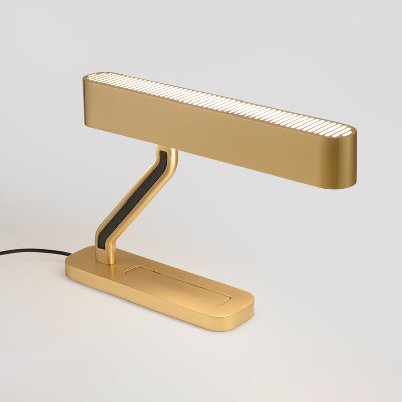 Gold Geometric Night Table Light Contemporary LED Metal Nightstand Lighting for Study Room