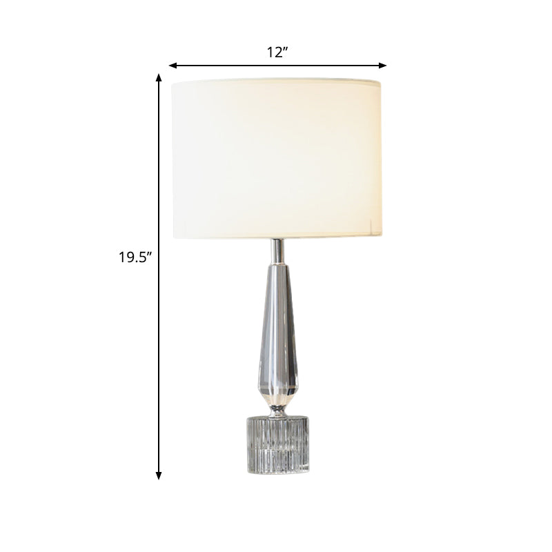 Lámpara de mesa de batería Lámpara contemporánea K9 Crystal 1 Head White Night Lighting para sala de estar