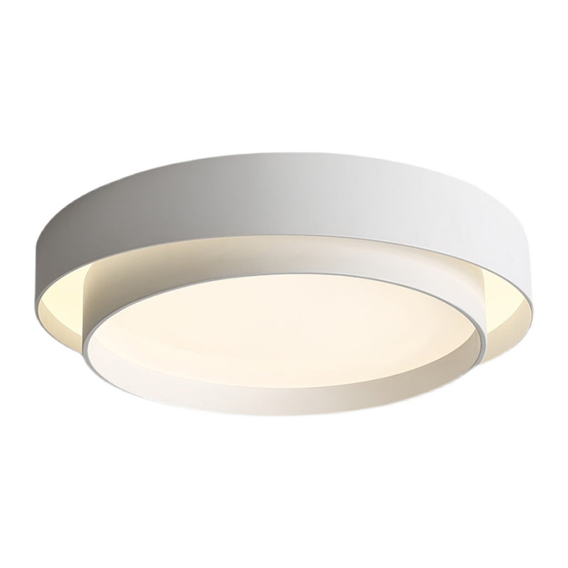 Acrylic White LED Ceiling Light in Modern Minimalist Style Wrought Iron Circular Ceiling Fixture