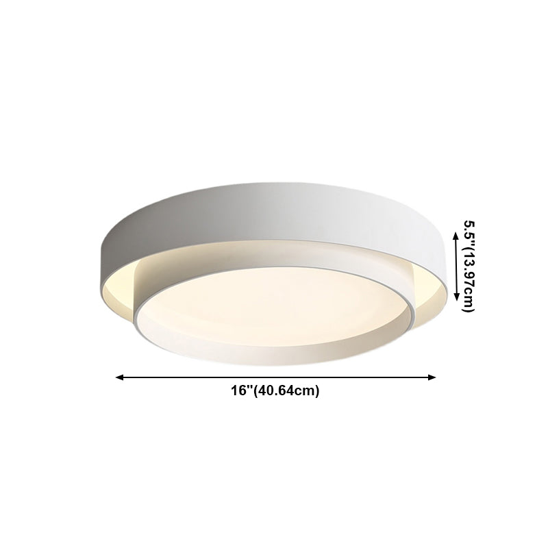 Acrylic White LED Ceiling Light in Modern Minimalist Style Wrought Iron Circular Ceiling Fixture