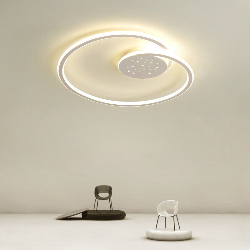 Line Shape LED-plafondlamp Modern ijzer 2-lichts inbouw voor slaapkamer