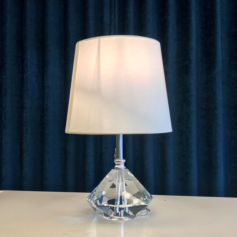Barrel K9 Crystal Nightstand Light Simplicity 1 cabeza iluminación nocturna blanca para sala de estar