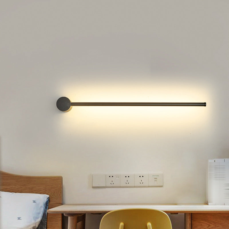 Estilo moderno Luces de apliques de pared lineal 1 Light Wall Lighting Accesors en negro