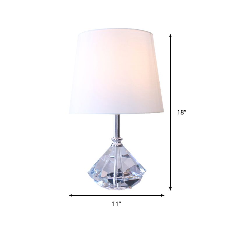Barrel K9 Crystal Nightstand Light Simplicity 1 cabeza iluminación nocturna blanca para sala de estar