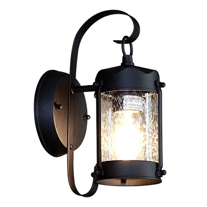 Stile industriale Luci di applique da parete geometrica Metal 1 illuminazione a monte della parete leggera in nero