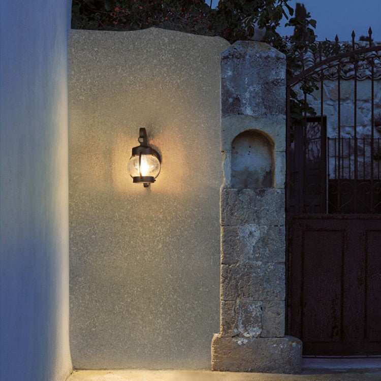 Style géométrique de style industriel lumières en métal 1 éclairage mural léger en noir