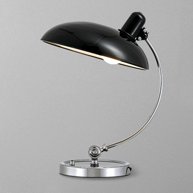 Lampada da tavolo regolabile a filo a cupola lampade da tavolo a singola luce metallica per camera da letto
