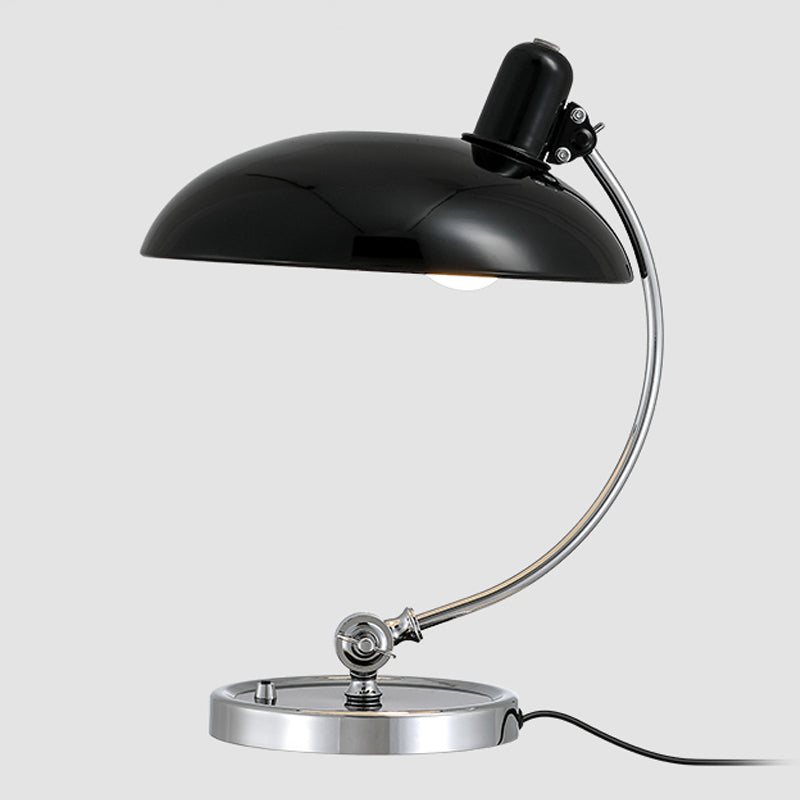Lampada da tavolo regolabile a filo a cupola lampade da tavolo a singola luce metallica per camera da letto