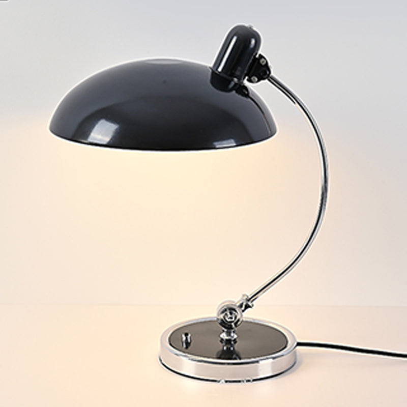 Lampada da tavolo regolabile a filo a cupola lampade da tavolo a singola luce metallica per camera da letto