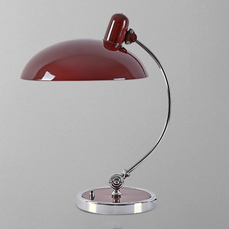 Lampada da tavolo regolabile a filo a cupola lampade da tavolo a singola luce metallica per camera da letto