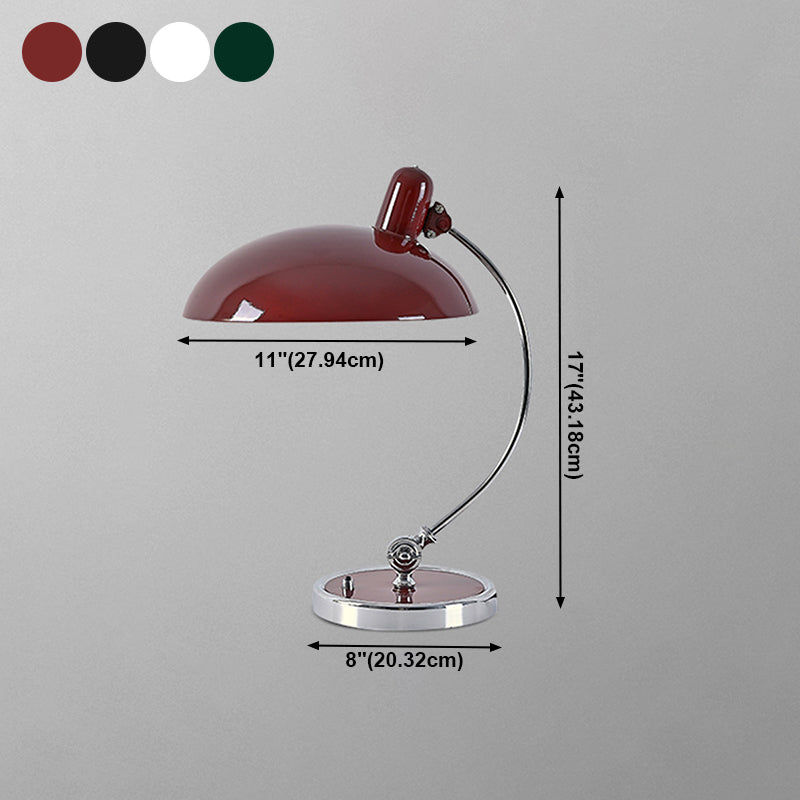 Lampada da tavolo regolabile a filo a cupola lampade da tavolo a singola luce metallica per camera da letto