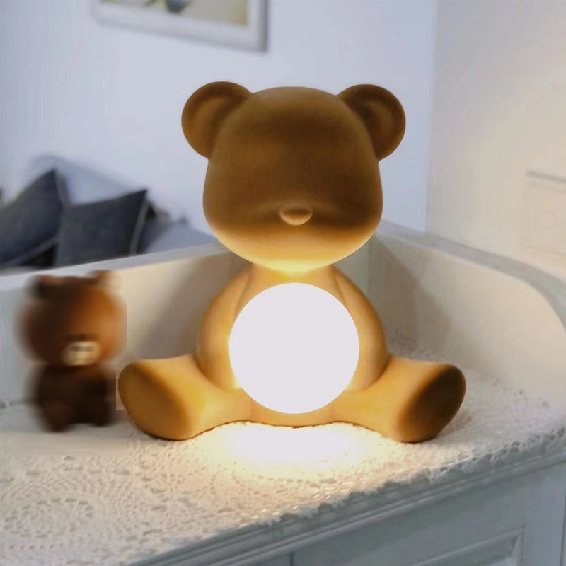 Lampada da tavolo a forma di orso in stile moderno una luce della luce della luce