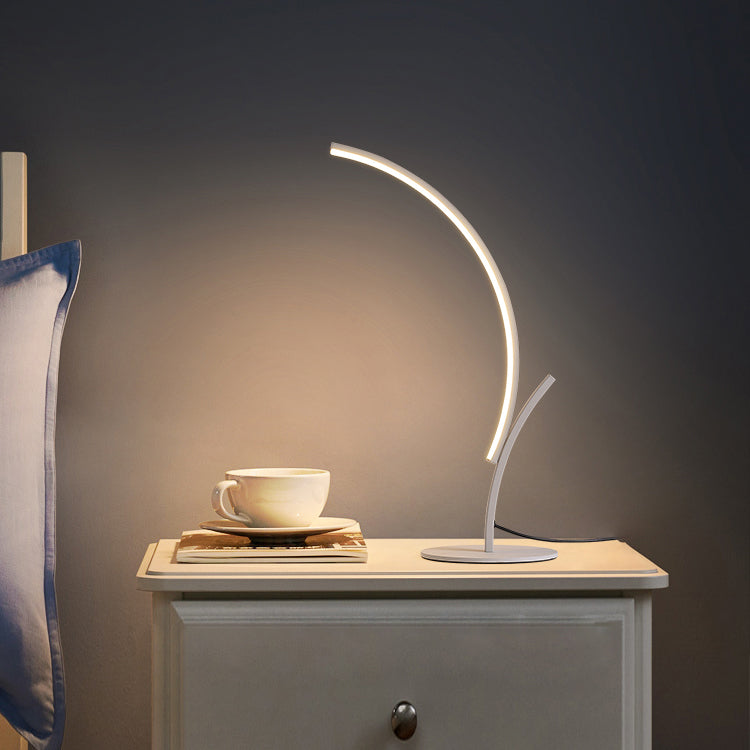 Lineal 1 mesa de luz luz lámparas de mesa de mesa de metal contemporáneas para dormitorio