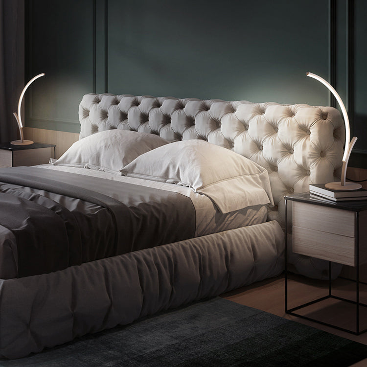 Lineal 1 mesa de luz luz lámparas de mesa de mesa de metal contemporáneas para dormitorio