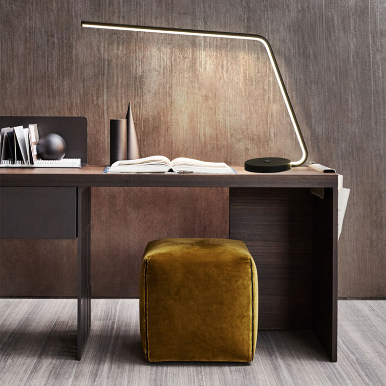 Linear 1 Light Table Light Contemporary Metal Night Table Lamps for Study Room