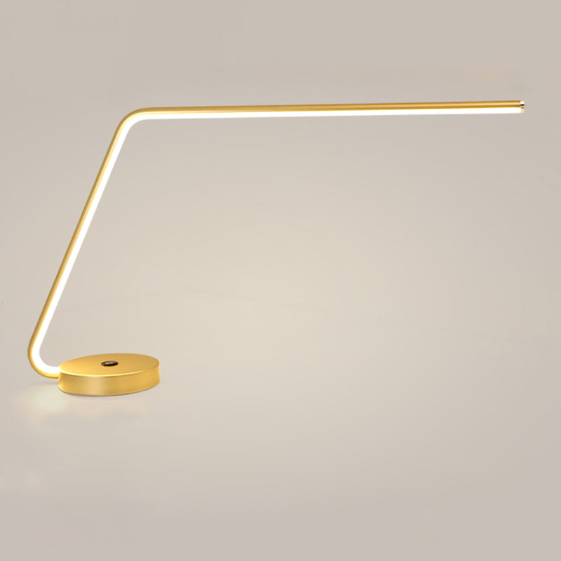Linear 1 Light Table Light Contemporary Metal Night Table Lamps for Study Room