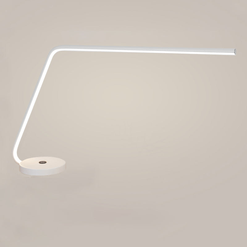 Linear 1 Light Table Light Contemporary Metal Night Table Lamps for Study Room