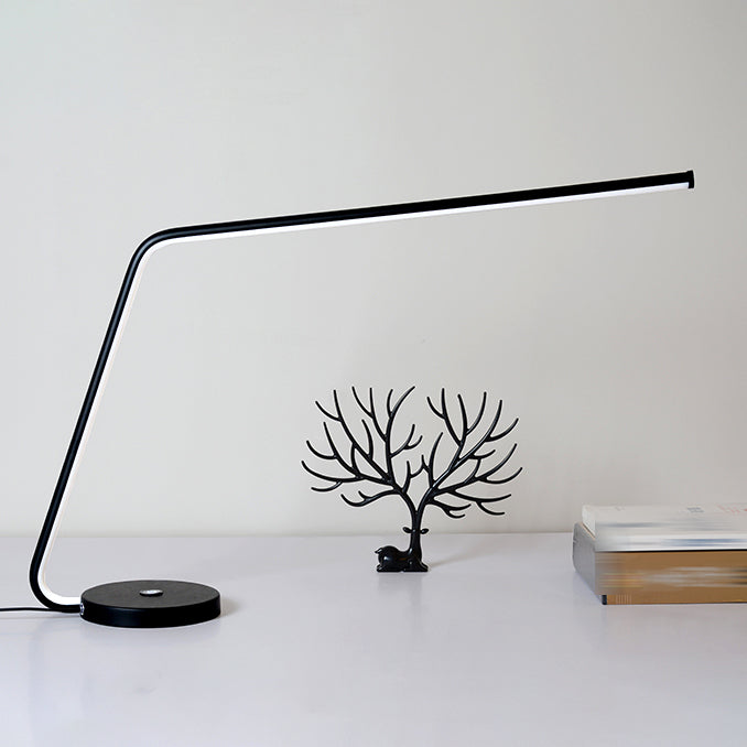 Linear 1 Light Table Light Contemporary Metal Night Table Lamps for Study Room