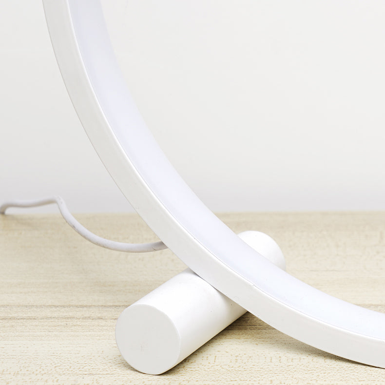 Lampada da tavolo Circle 1 luce Lampade da comodino contemporanee in metallo per camera da letto