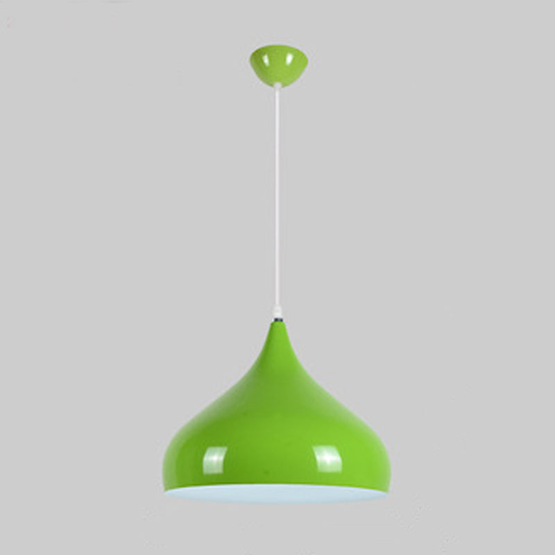 Gelakte aluminium indoor hanglamp in moderne creatieve stijl taps toelopende macaron hangende lamp