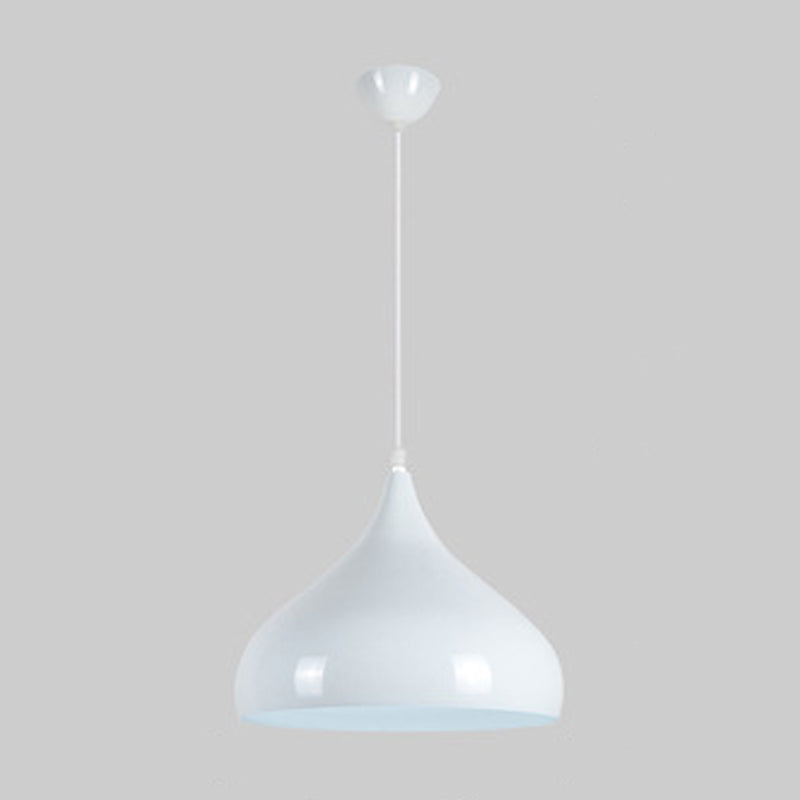 Lacquered Aluminium Indoor Pendant Light in Modern Creative Style Tapered Macaron Hanging Lamp
