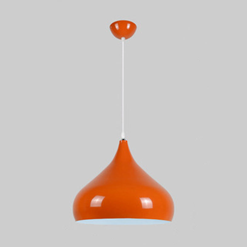 Lacquered Aluminium Indoor Pendant Light in Modern Creative Style Tapered Macaron Hanging Lamp