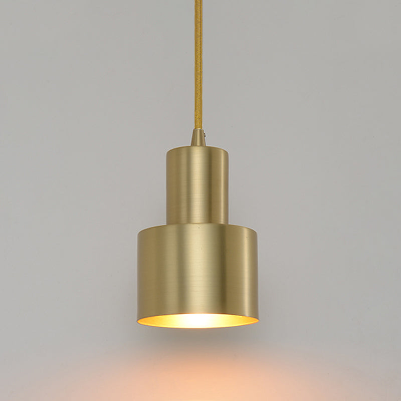 Moderne creatieve cilindrische hanglamp Koper binnenhangende lamp voor slaapkamer