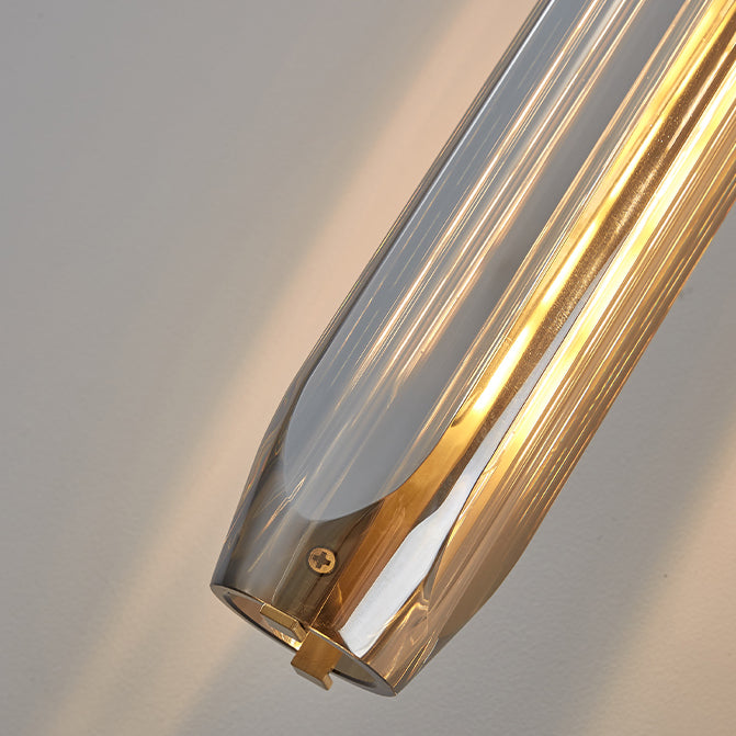 Crystal cilindrisch hanger licht in moderne luxe stijl koperen hangende lamp voor slaapkamer