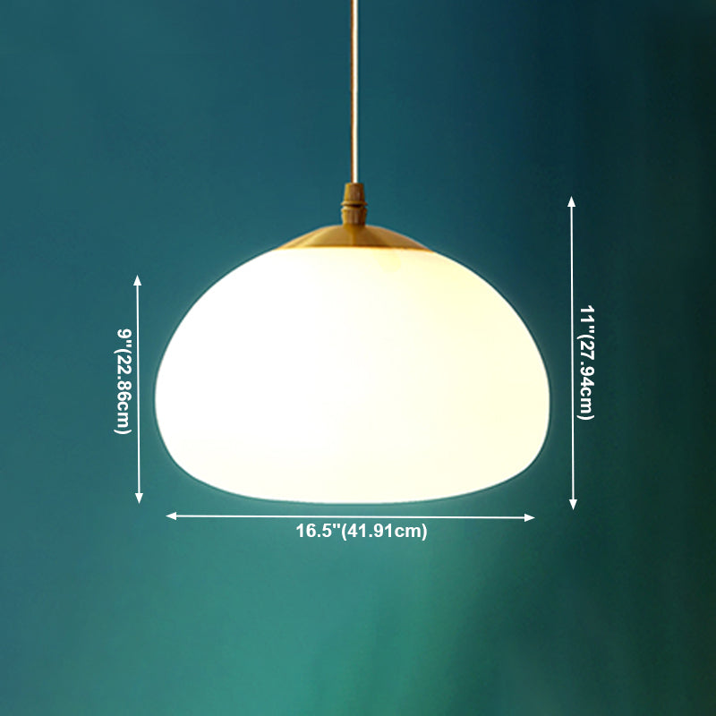 Glaswolkenschatten Hängende Lichter moderner Stil 1 Kopfhänge -Halterung für Schlafzimmer