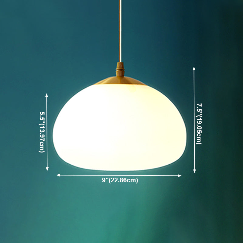 Glaswolkenschatten Hängende Lichter moderner Stil 1 Kopfhänge -Halterung für Schlafzimmer