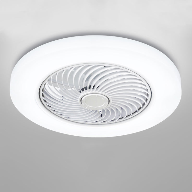 Moderne Stil runde Deckenventilatoren Metal One Light Deckenleuchte