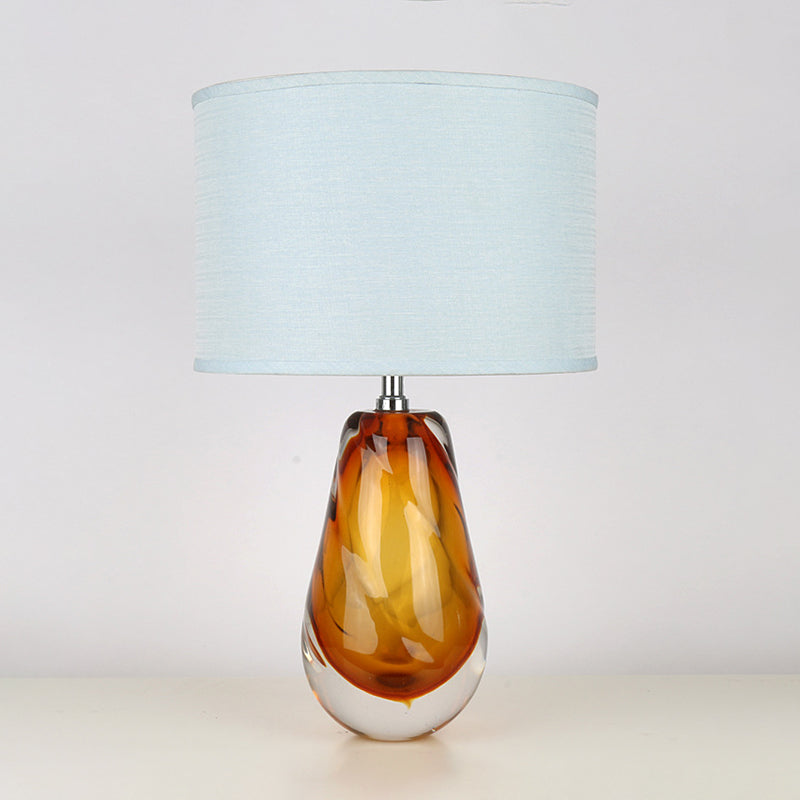 Éclairage de chevet de tambour blanc contemporain 1 lumière K9 Lumière de nuit en cristal pour chambre à coucher