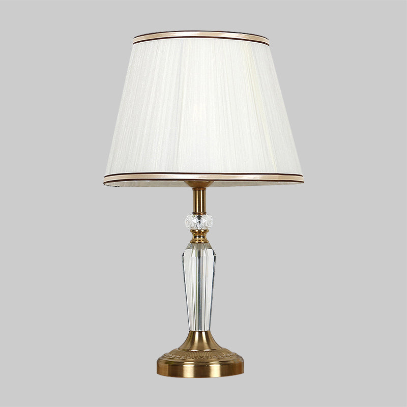 Lampada da comodino con paralume impero Lampada da comodino in cristallo minimalista a 1 testa dorata per camera da letto