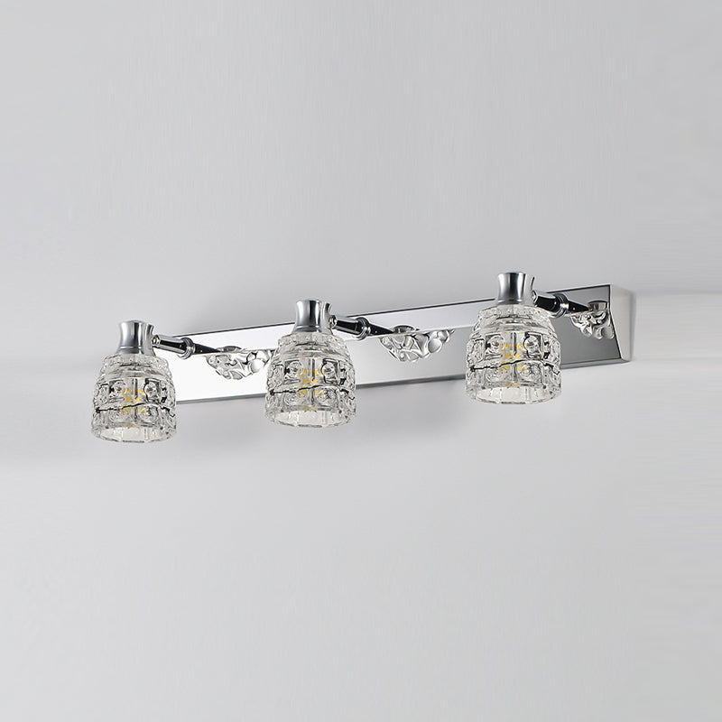 Modern de maquillaje simple espejo ligero ligero de baño de baño de acero inoxidable lámpara de espejo de acero inoxidable