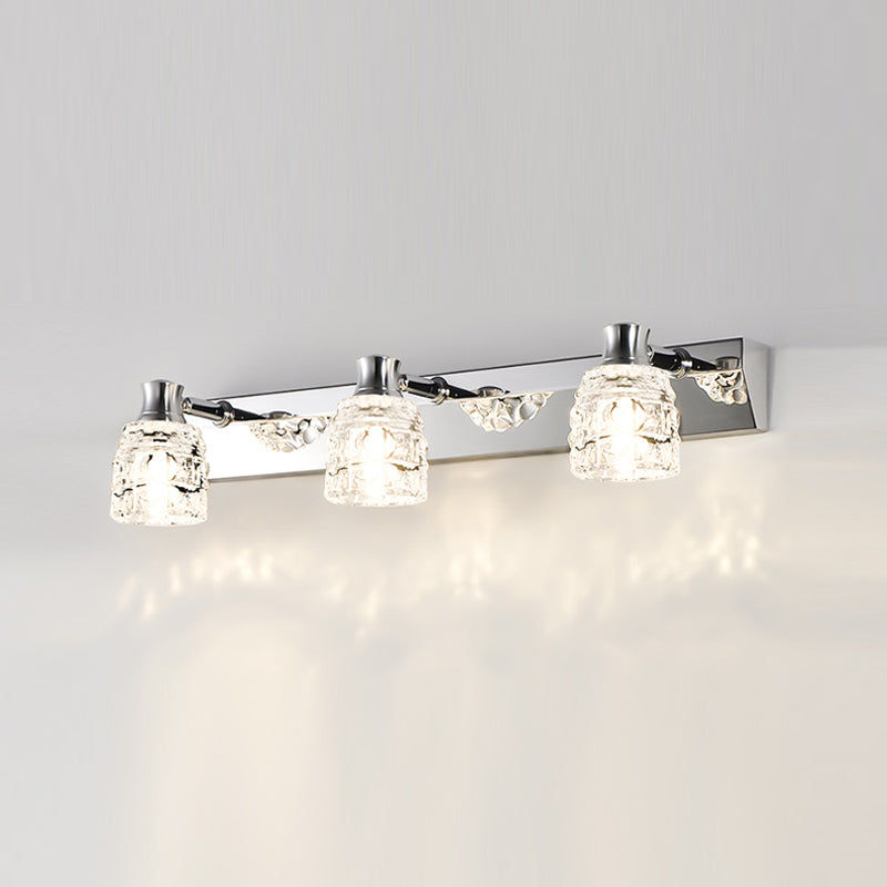 Modern de maquillaje simple espejo ligero ligero de baño de baño de acero inoxidable lámpara de espejo de acero inoxidable