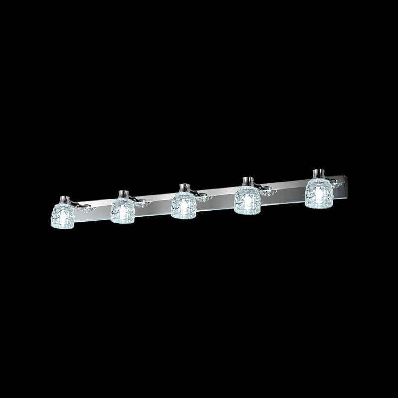 Modern de maquillaje simple espejo ligero ligero de baño de baño de acero inoxidable lámpara de espejo de acero inoxidable
